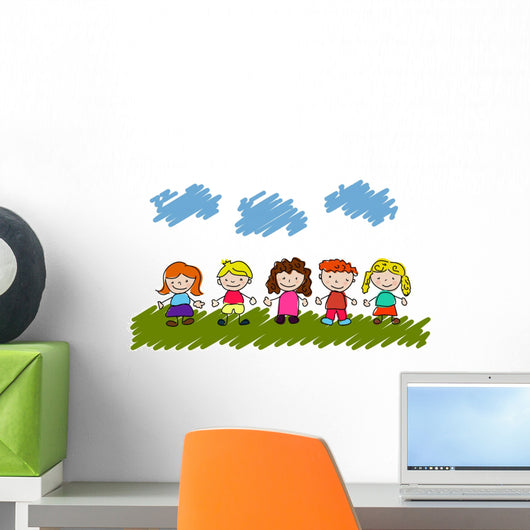 Vector Happy Kids Wall Mural