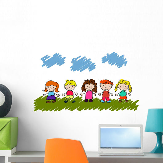 Vector Happy Kids Wall Mural