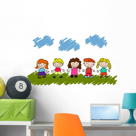 Vector Happy Kids Wall Mural