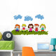 Vector Happy Kids Wall Mural