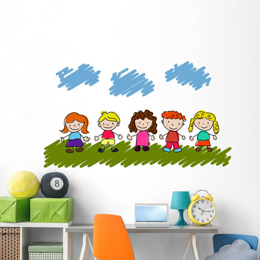 Vector Happy Kids Wall Mural