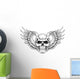 Skull with Wings Vector