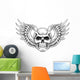 Skull with Wings Vector