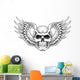 Skull with Wings Vector