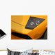 yellow supercar headlight Wall Mural