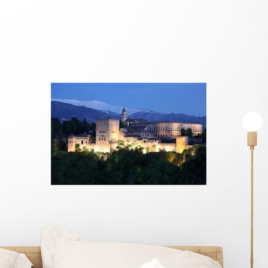 View of Alhambra at twilight, Granada, Spain. Wall Mural