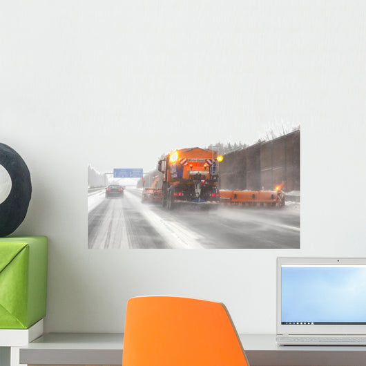 winter chaos on motorways Wall Mural