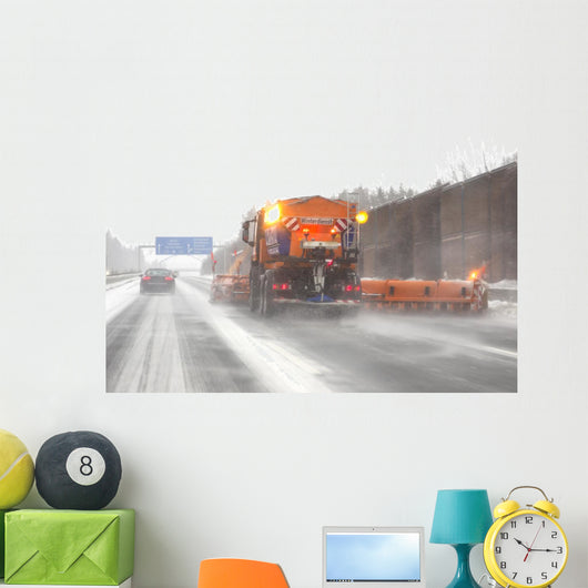 winter chaos on motorways Wall Mural