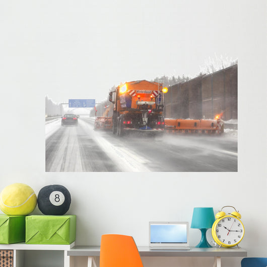 winter chaos on motorways Wall Mural