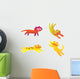 Cute Cat Assorted with Wall Decal Sticker Set