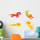 Cute Cat Assorted with Wall Decal Sticker Set
