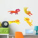 Cute Cat Assorted with Wall Decal Sticker Set