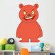 Angry Bear Character Illustration Wall Decal