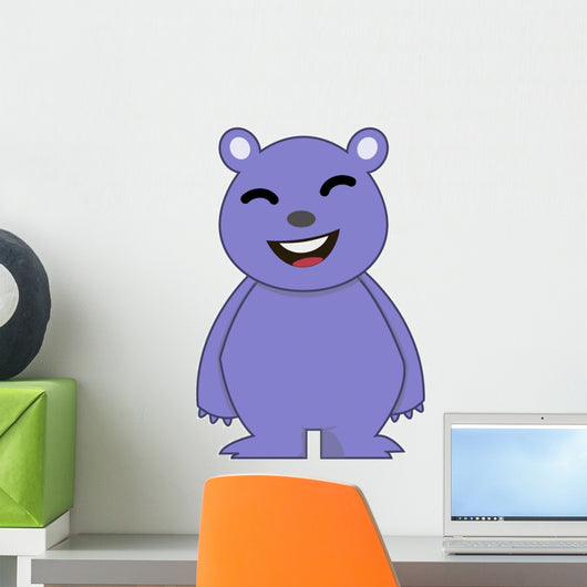 Happy Bear Character Illustration Wall Decal