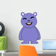 Happy Bear Character Illustration Wall Decal
