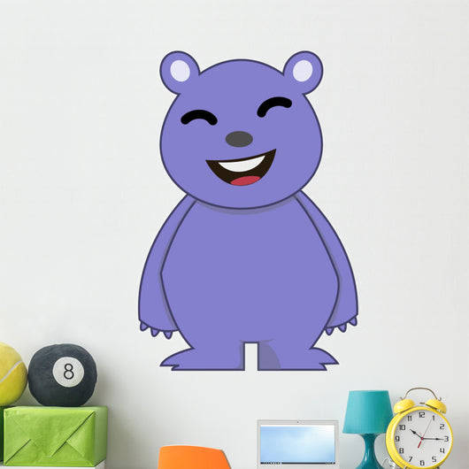 Happy Bear Character Illustration Wall Decal
