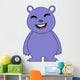 Happy Bear Character Illustration Wall Decal