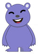 Happy Bear Character Illustration Wall Decal