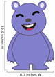 Happy Bear Character Illustration Wall Decal