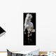 white horse isolated Wall Mural