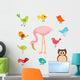 Flamingo Friends Bird Wall Stickers