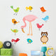 Flamingo Friends Bird Wall Stickers
