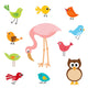Flamingo Friends Bird Wall Stickers