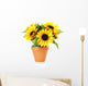 Bright Sunflowers in a Pot Wall Decal