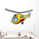 Helicopter - Colored Illustration Wall Decal
