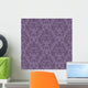 purple floral damask Wall Mural