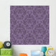 purple floral damask Wall Mural