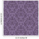 purple floral damask Wall Mural
