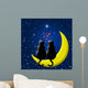 Happy Valentines Day Cats Wall Mural