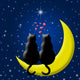 Happy Valentines Day Cats Wall Mural