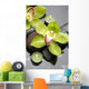 Spa Still Life and Green Orchid Flower Wall Mural