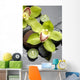 Spa Still Life and Green Orchid Flower Wall Mural