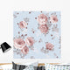 Floral Element for Blue Wall Decal