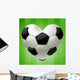 Vector Ball for football in the shape of heart Wall Mural