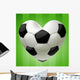 Vector Ball for football in the shape of heart Wall Mural