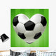 Vector Ball for football in the shape of heart Wall Mural