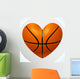 Heart Shaped Basketball Wall Decal