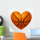 Heart Shaped Basketball Wall Decal