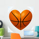 Heart Shaped Basketball Wall Decal