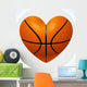 Heart Shaped Basketball Wall Decal