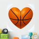 Heart Shaped Basketball Wall Decal