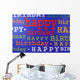 happy birthday gift bag Wall Mural