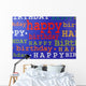 happy birthday gift bag Wall Mural