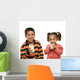 Brother and Sister Drinking Milk Wall Decal