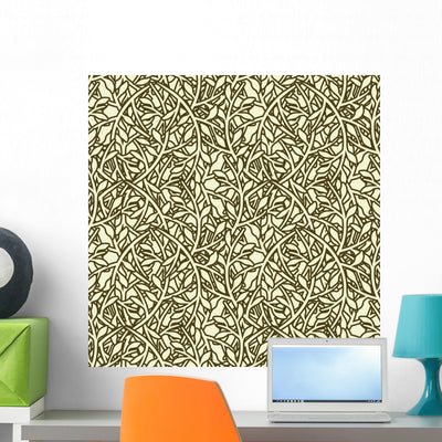 Seamless Wallpaper Pattern Wall Decal shown on a wall