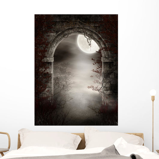 The Gothic Ruins Of The Thorns And Fog Wall Mural